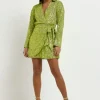 Petite Lime Green Sequin Dress