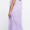 Plus Purple Floral Maxi Dress