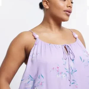 Plus Purple Floral Maxi Dress