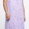 Plus Purple Floral Maxi Dress