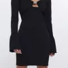 Petite Black Embellished Bodycon Mini Dress