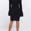 Petite Black Embellished Bodycon Mini Dress