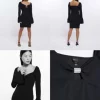 Petite Black Embellished Bodycon Mini Dress