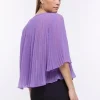 Purple Pleated Blouse