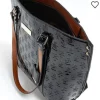 Black RI Monogram Shopper Bag