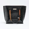 Black RI Monogram Shopper Bag