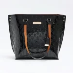 Black RI Monogram Shopper Bag