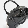 Black RI Monogram Half-Moon Handbag