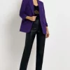 Purple Casual Blazer