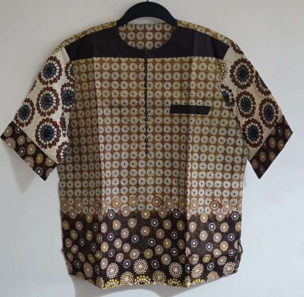 Brown Men african short sleeve shirt