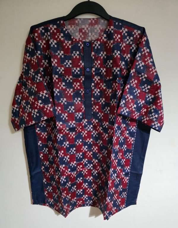 Men African short sleeve short shirt