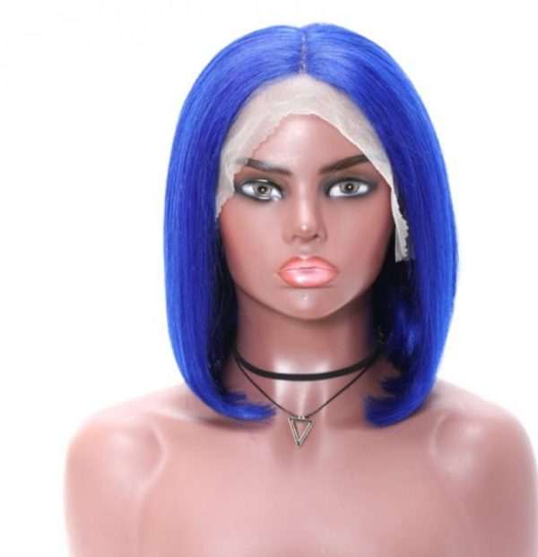 Blue short boob wig