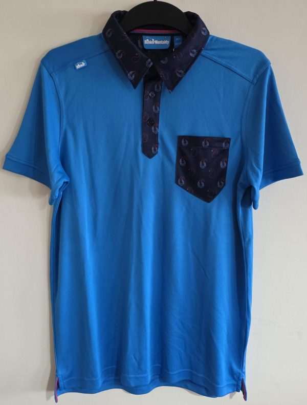 Men blue polo shirt