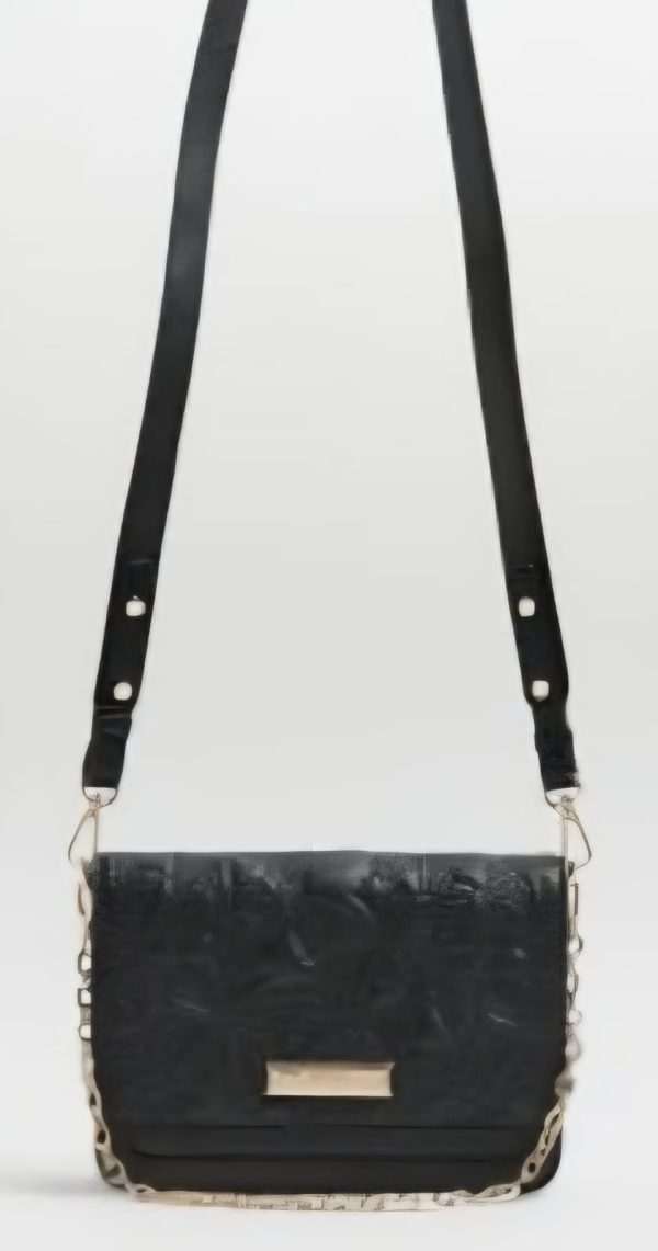 Black quilted cross body bag