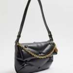 Black quilted shoulder bag