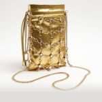River Island gold metallic mini crossbody bag